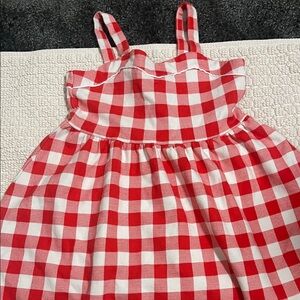 Janie and Jack Red and White Gingham Dress